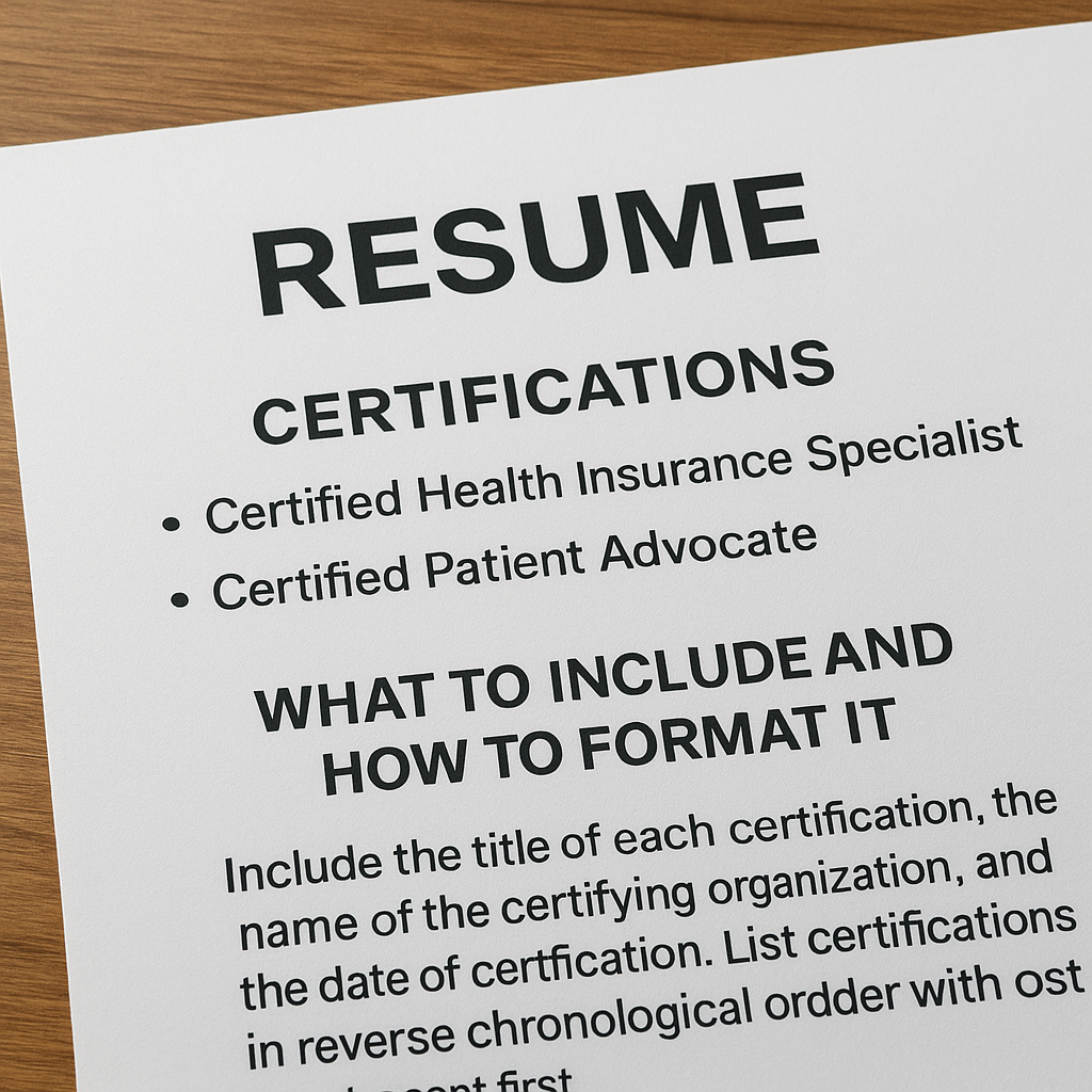 Resume Certifications Section: What to Include and How to Format It